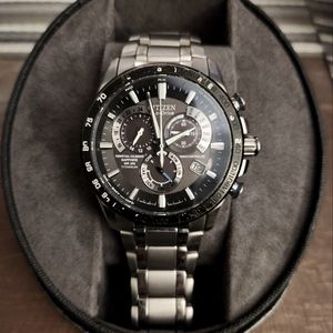 Citizen Eco Drive Perpetual Calendar Titanium Radio Controlled Chronogra…